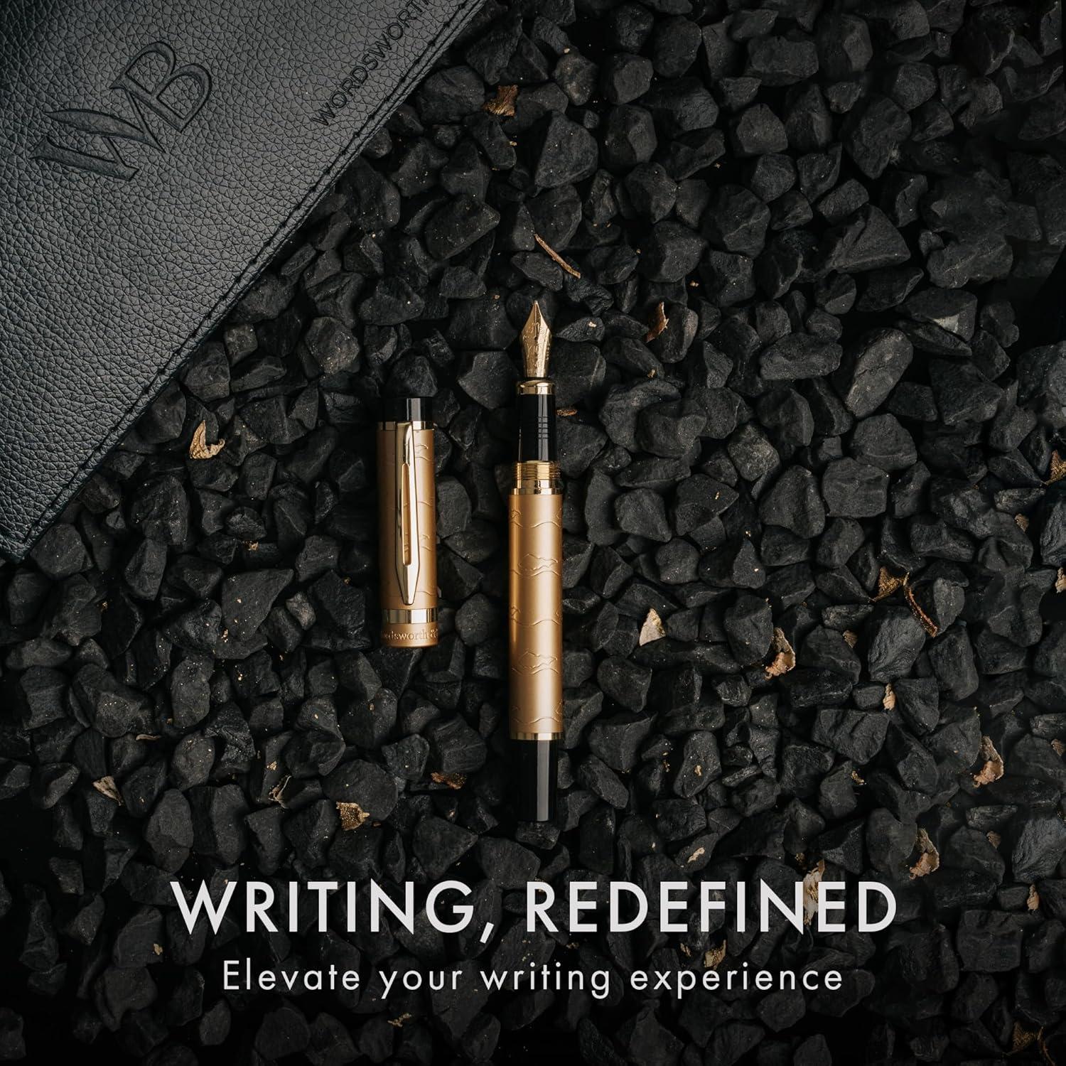 Conjunto de Plumas Fuente Wordsworth & Black Oro Deslumbrante