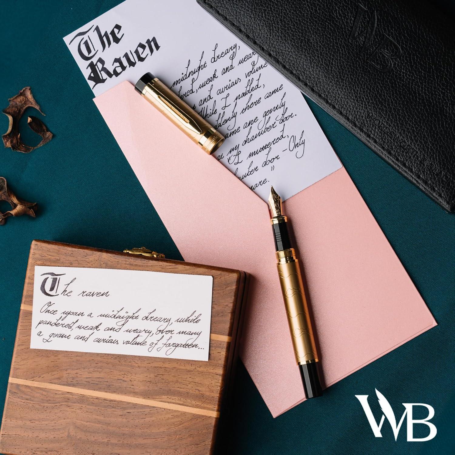 Conjunto de Plumas Fuente Wordsworth & Black Oro Deslumbrante