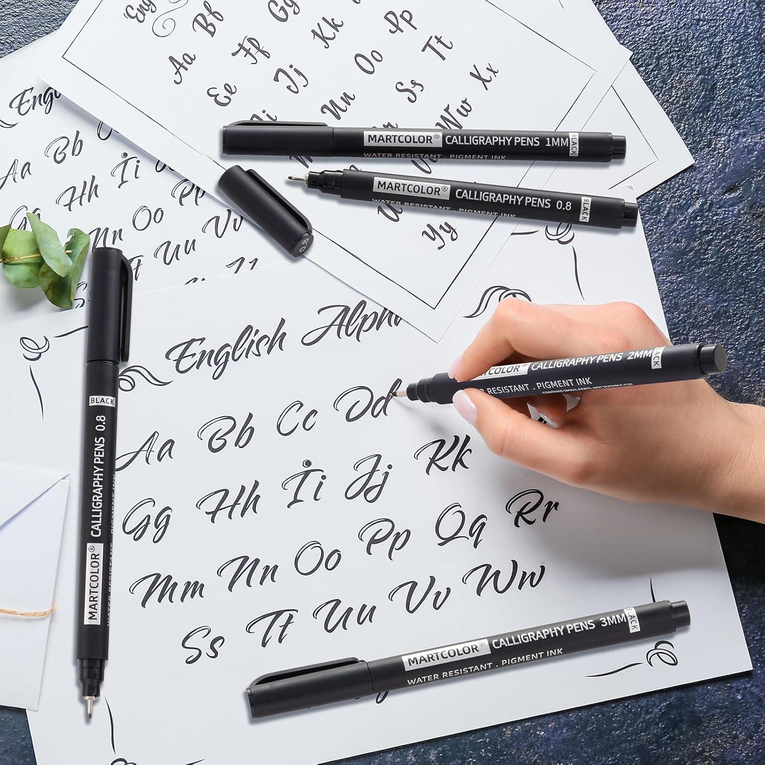 Set de Plumas de Caligrafía MARTCOLOR - 9 Tamaños y Tipos