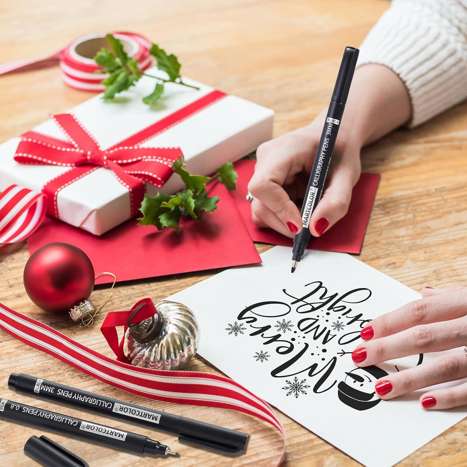 Set de Plumas de Caligrafía MARTCOLOR - 9 Tamaños y Tipos