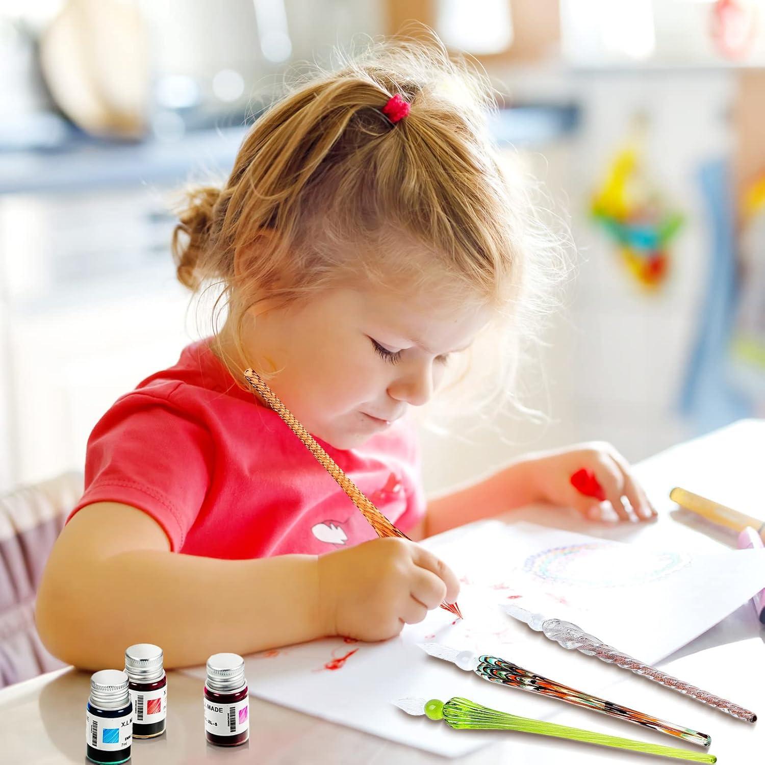 Pluma de Cristal Hecha a Mano Zonon - 6 Colores Vintage