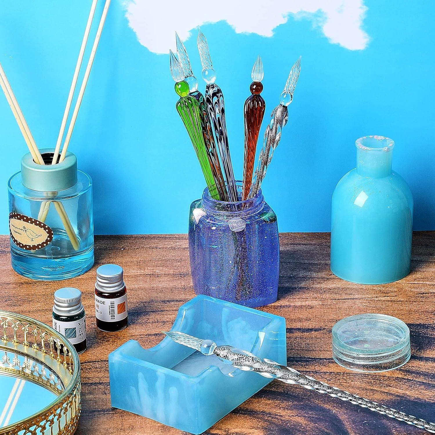 Pluma de Cristal Hecha a Mano Zonon - 6 Colores Vintage