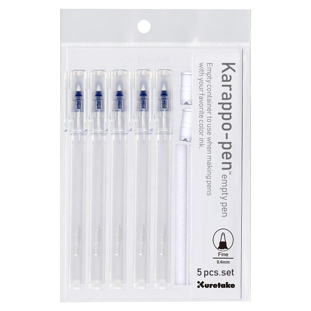 Bolígrafo recargable Kuretake Karappo Pen 0.4mm - 5 piezas