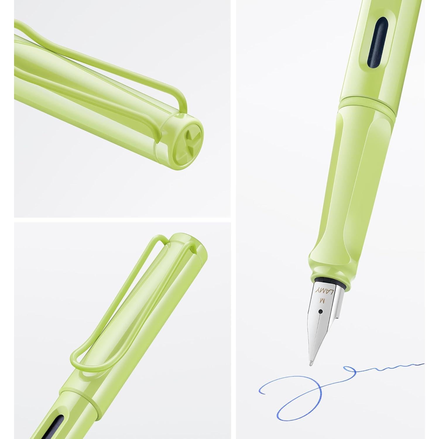 Pluma fuente Lamy Safari Verde Primavera con Tinta Azul