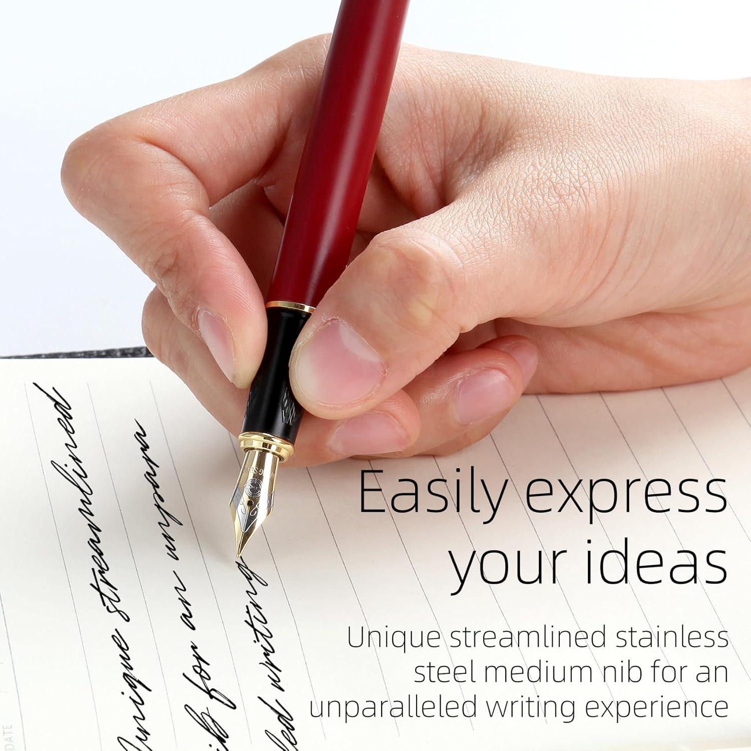 Bolígrafo Fuente Zalantan de Cobre Puro con Estuche y Cartuchos