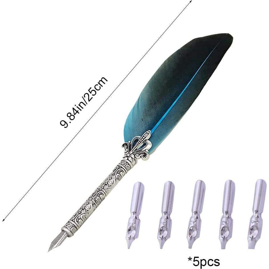 Juego de Pluma de Caligrafía Nafengldf con 5 Puntas Repuesto