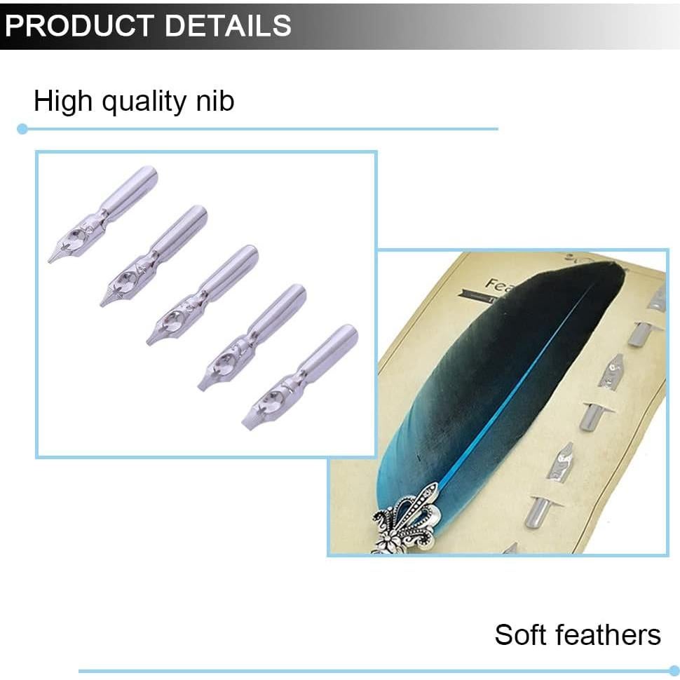 Juego de Pluma de Caligrafía Nafengldf con 5 Puntas Repuesto