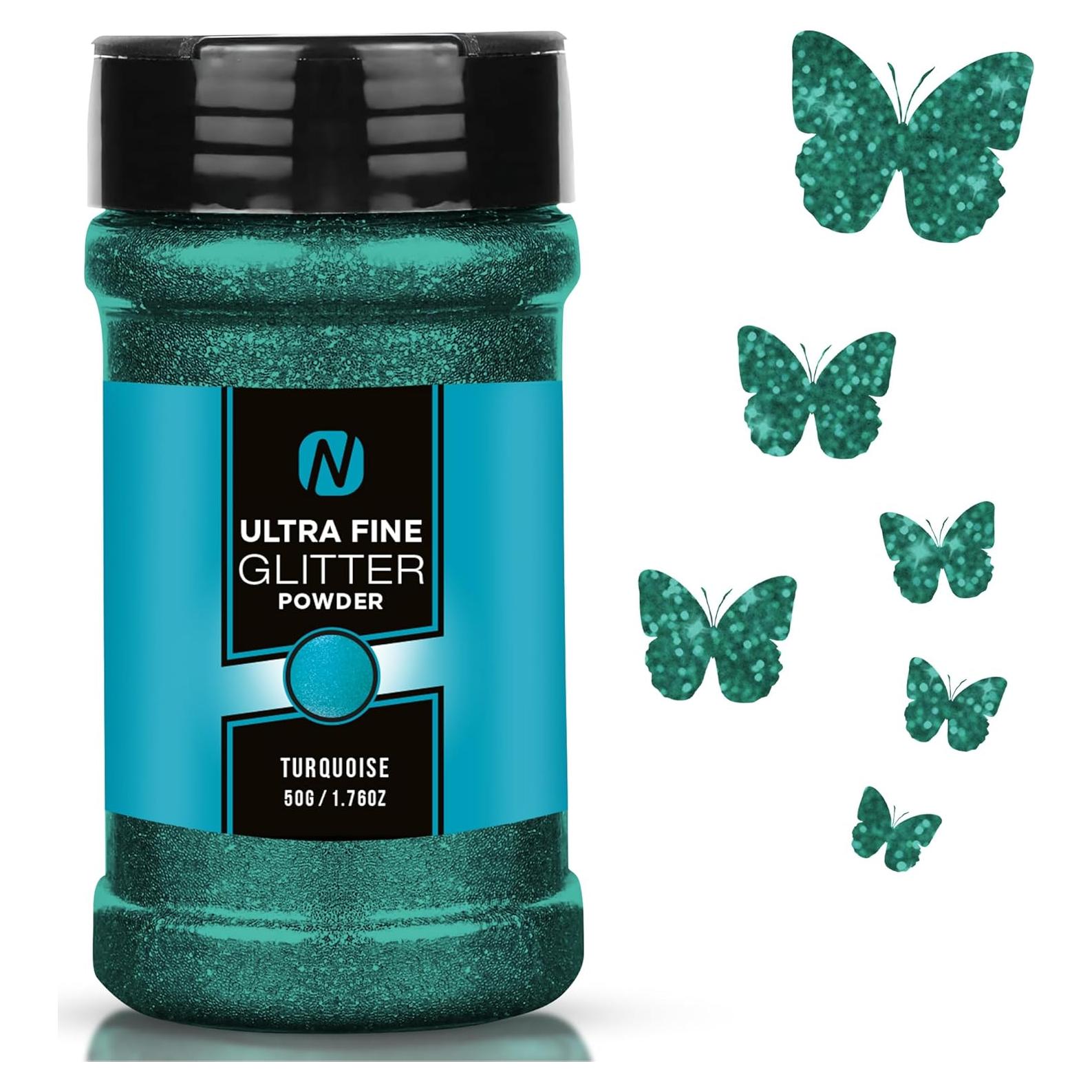 Brillo Extra Fino Turquesa 50g Novarbee para Manualidades