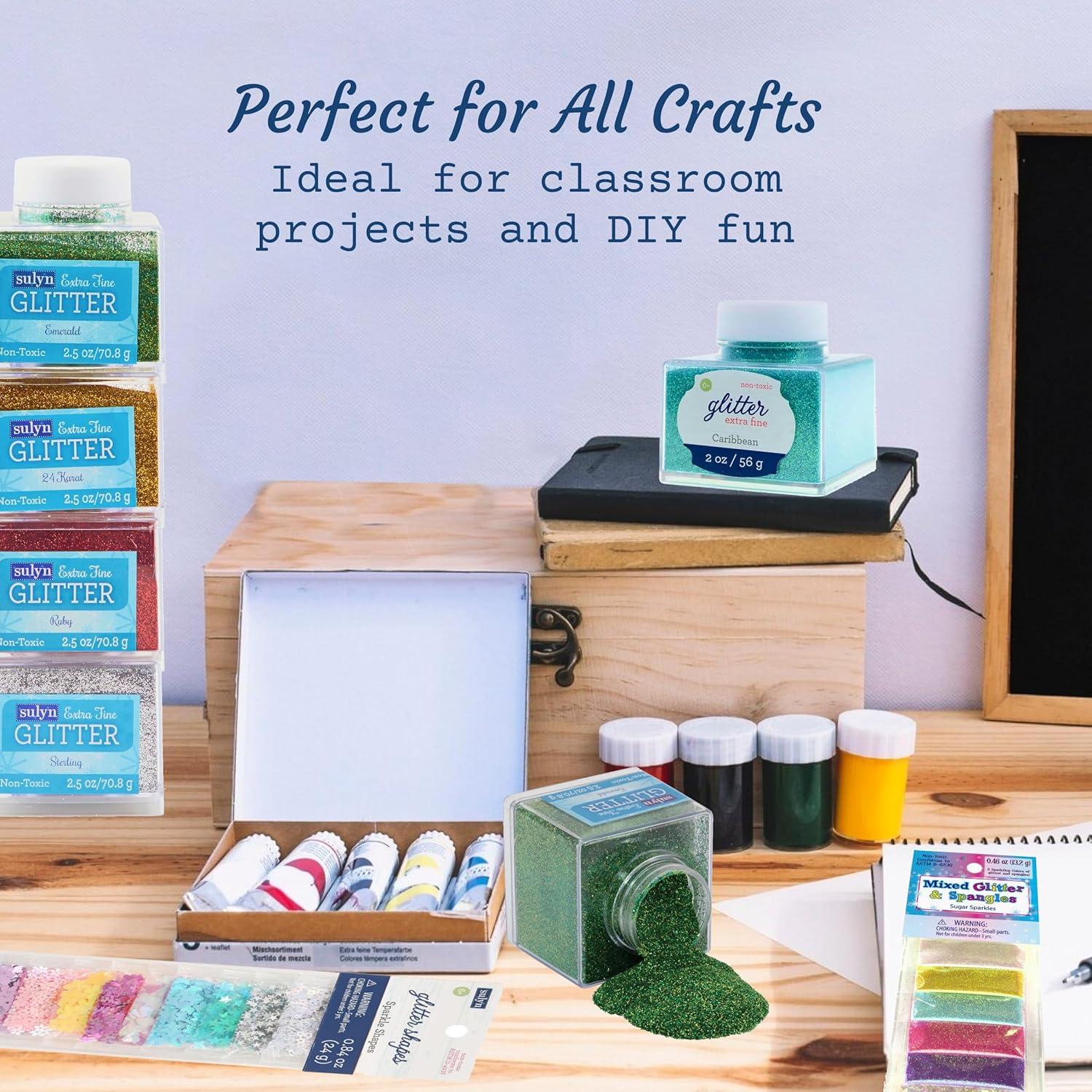 Tarro apilable de purpurina extra fina Sulyn 2 oz no tóxico