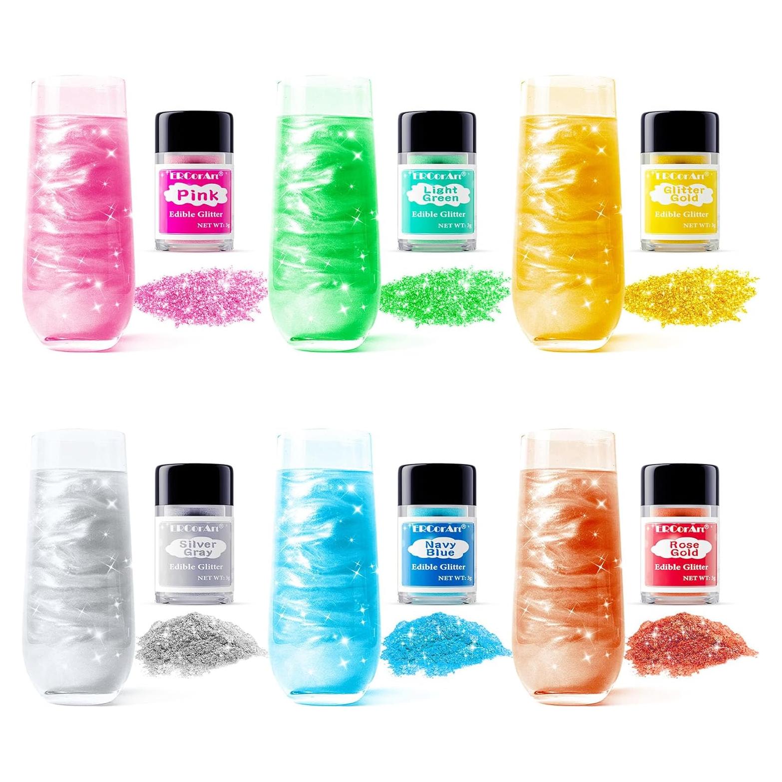 Brillo Comestible ERCorArt - 6 Colores 3g Decoración Pasteles