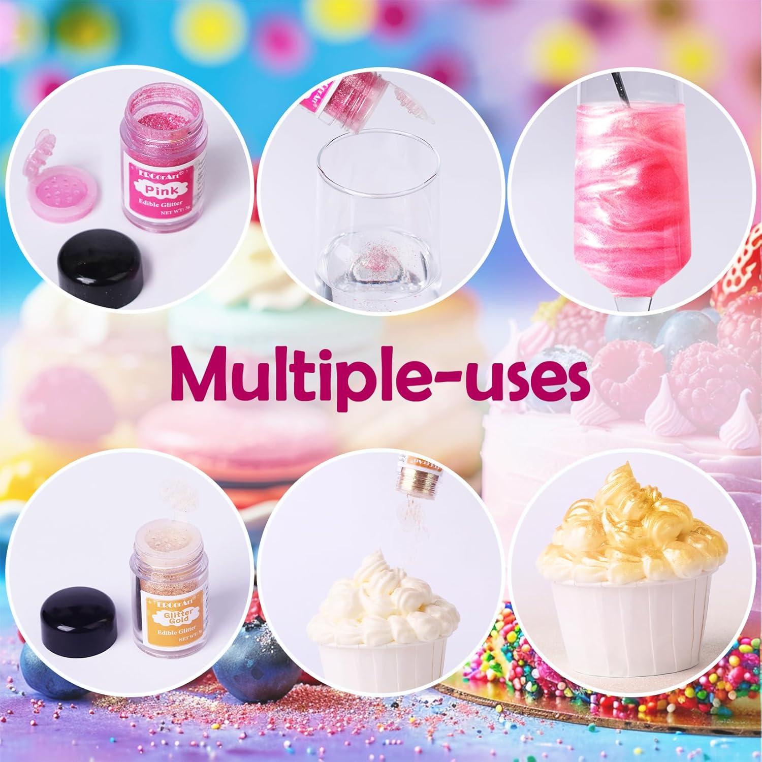 Brillo Comestible ERCorArt - 6 Colores 3g Decoración Pasteles