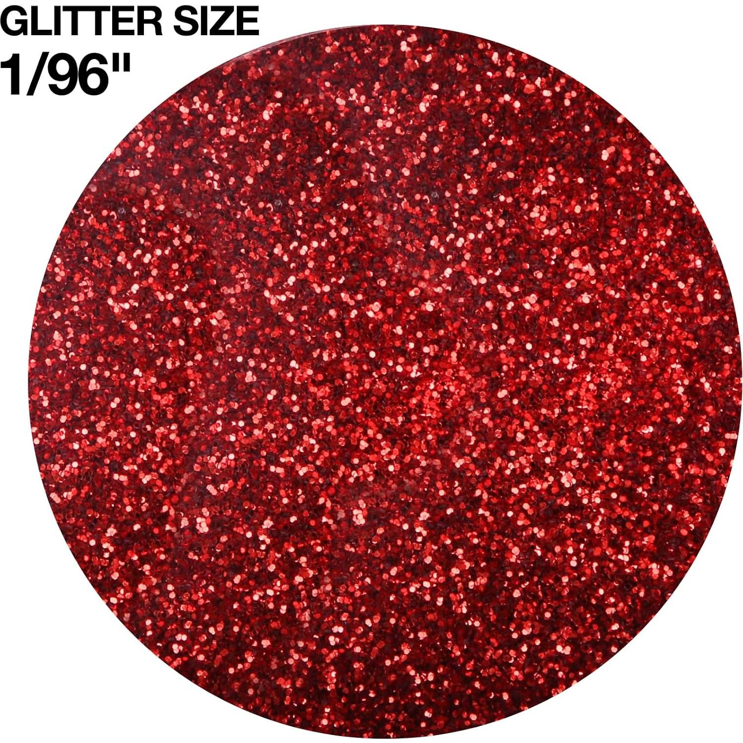 Polvo de Brillo Fino TORC 4 oz Rojo para Manualidades y Cosméticos