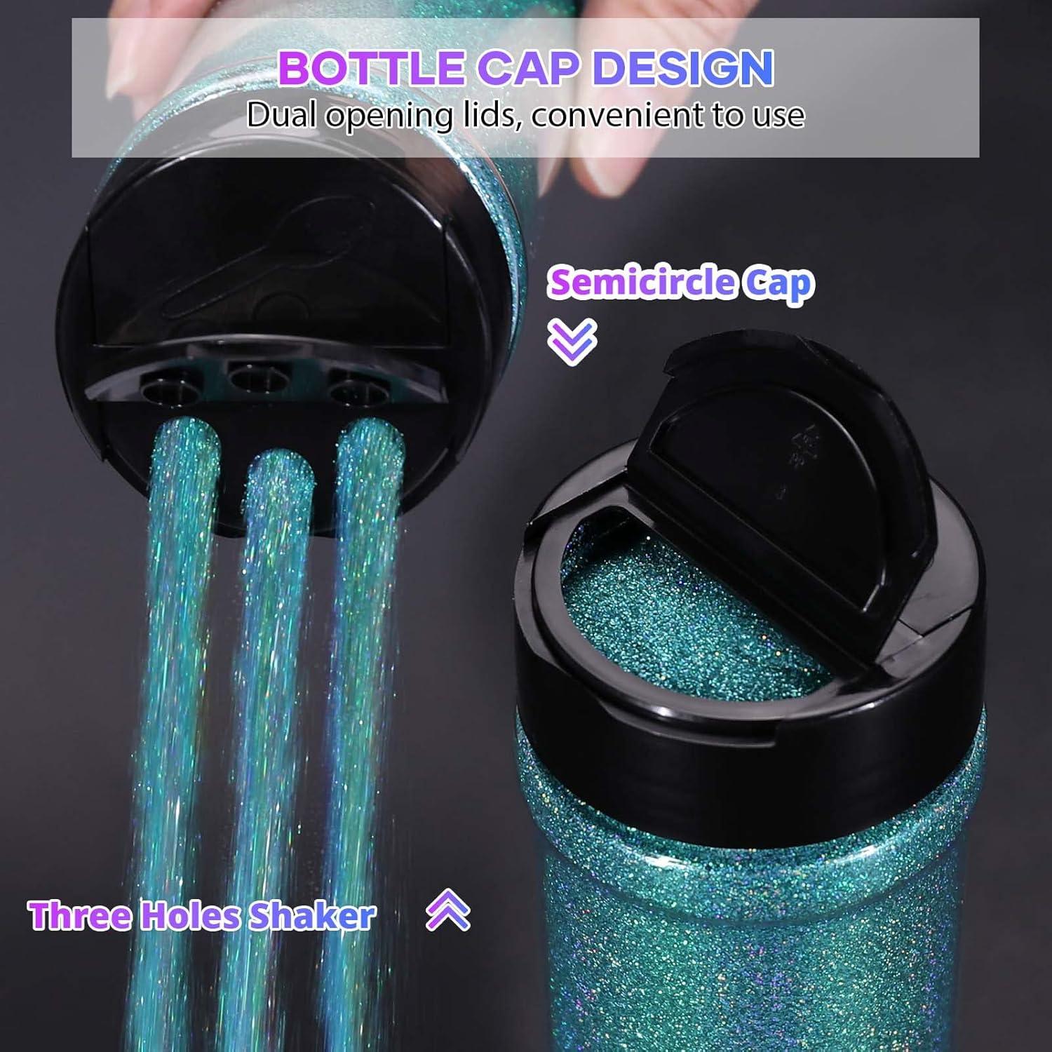 Polvo de Brillo Fino Holográfico HTVRONT 200g Turquesa