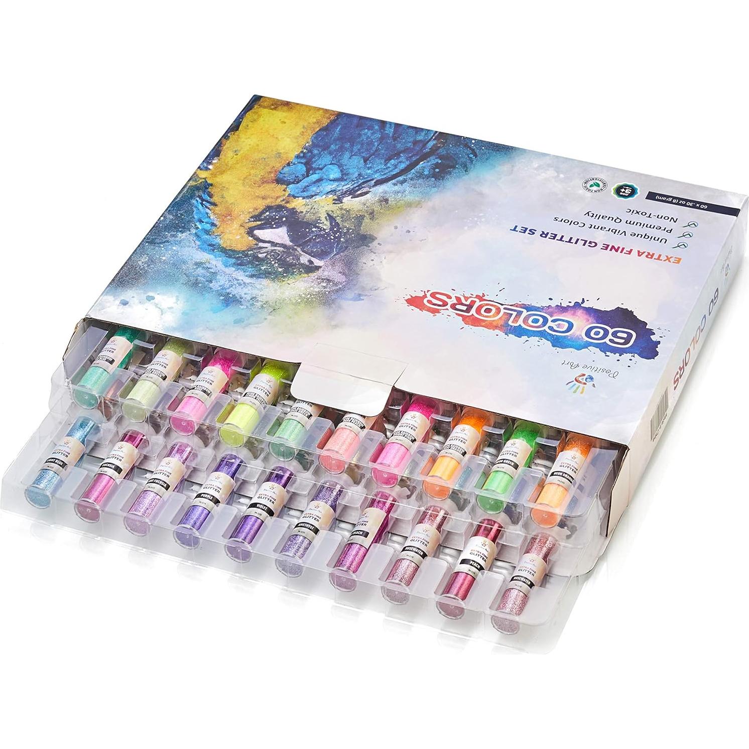 Set de Purpurina Extra Fina Positive Art 60 Colores 260g