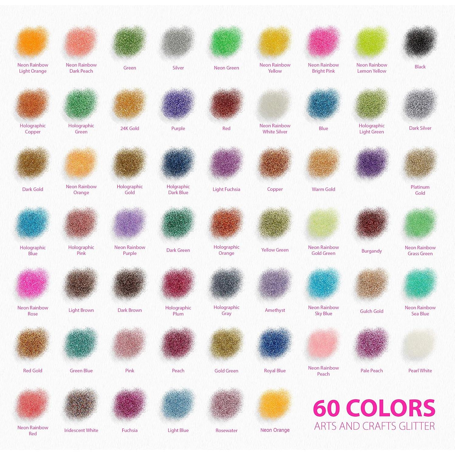 Set de Purpurina Extra Fina Positive Art 60 Colores 260g