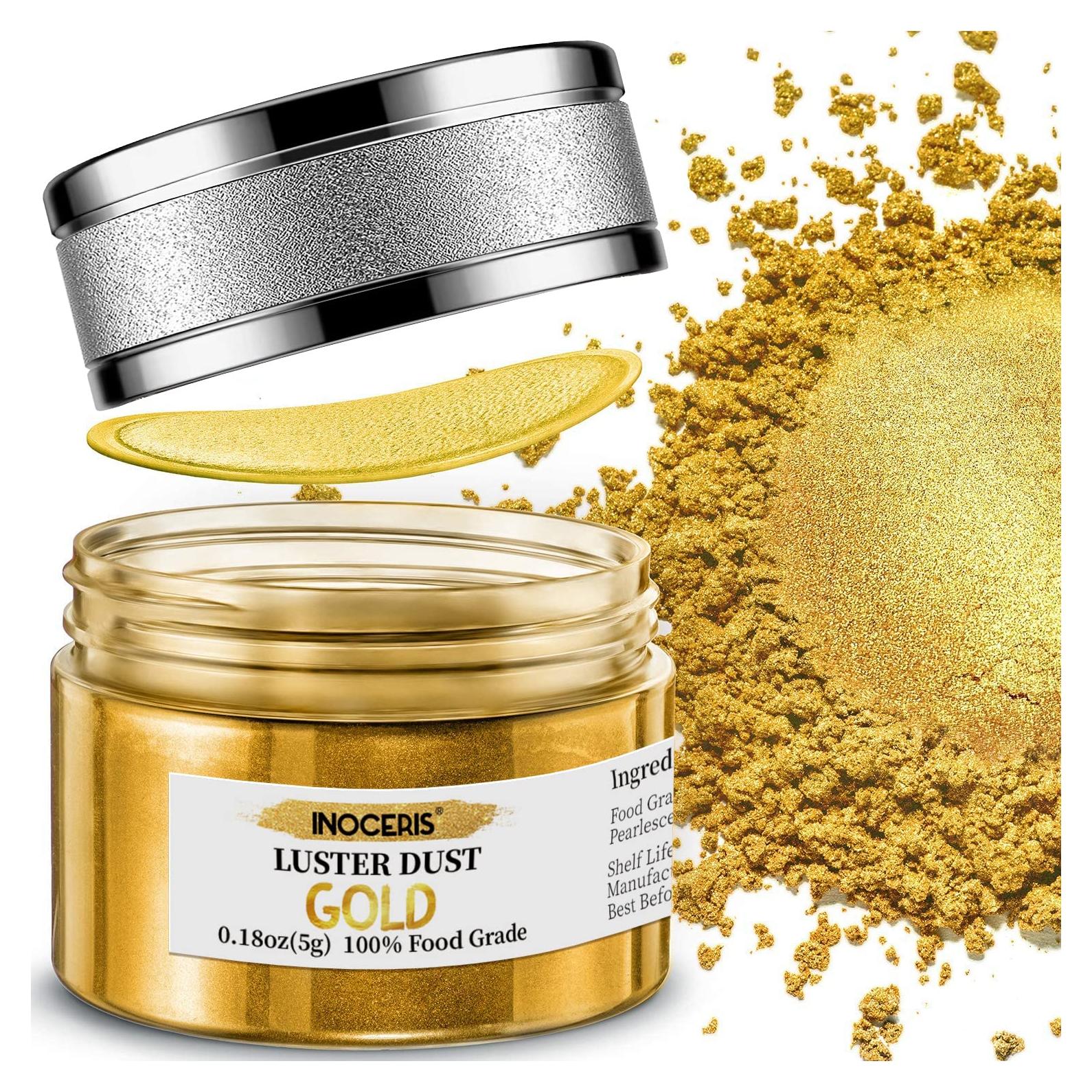 Polvo Brillante Comestible INOCERIS 5g Color Dorado