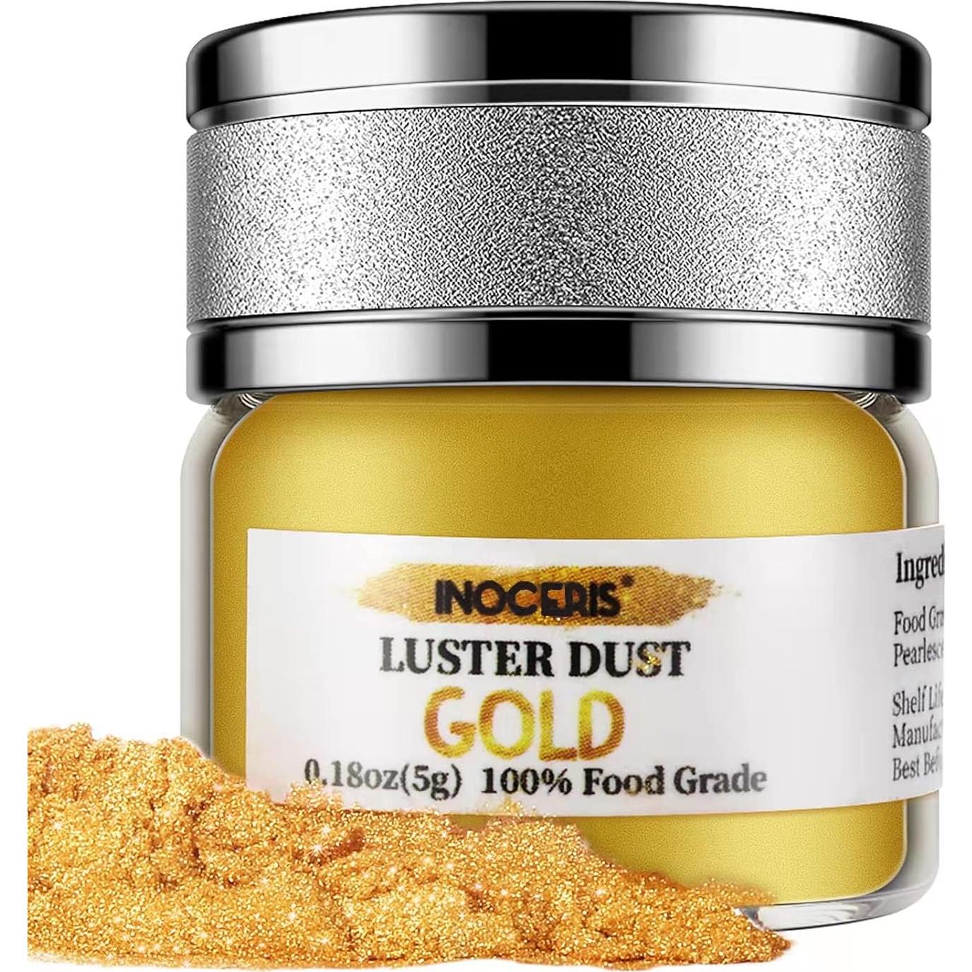 Polvo Brillante Comestible INOCERIS 5g Color Dorado