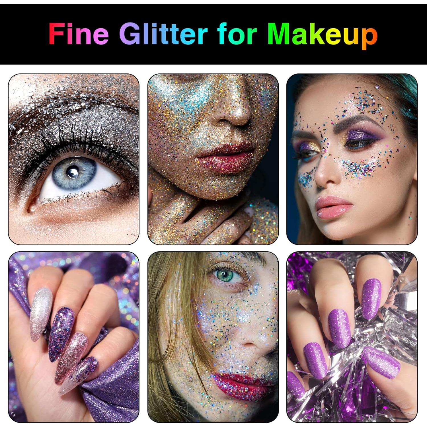 Polvo de Brillo Fino PIXGLITTER 4 Colores 42.5g para Manualidades