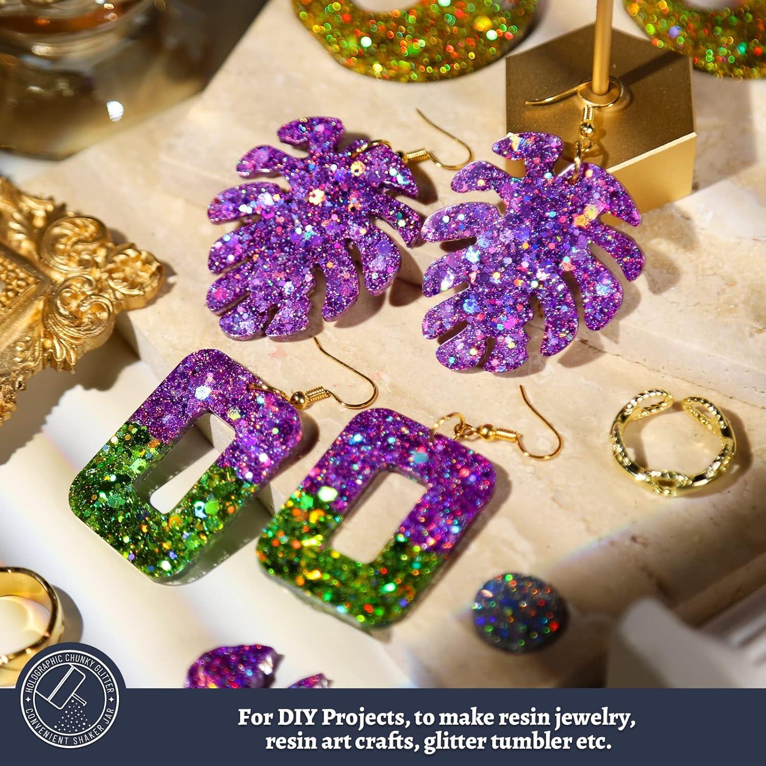 Purpurina Holográfica Gruesa LEOBRO 160g Lavanda Claro