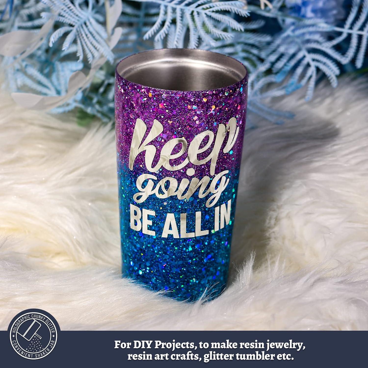 Purpurina Holográfica Gruesa LEOBRO 160g Lavanda Claro