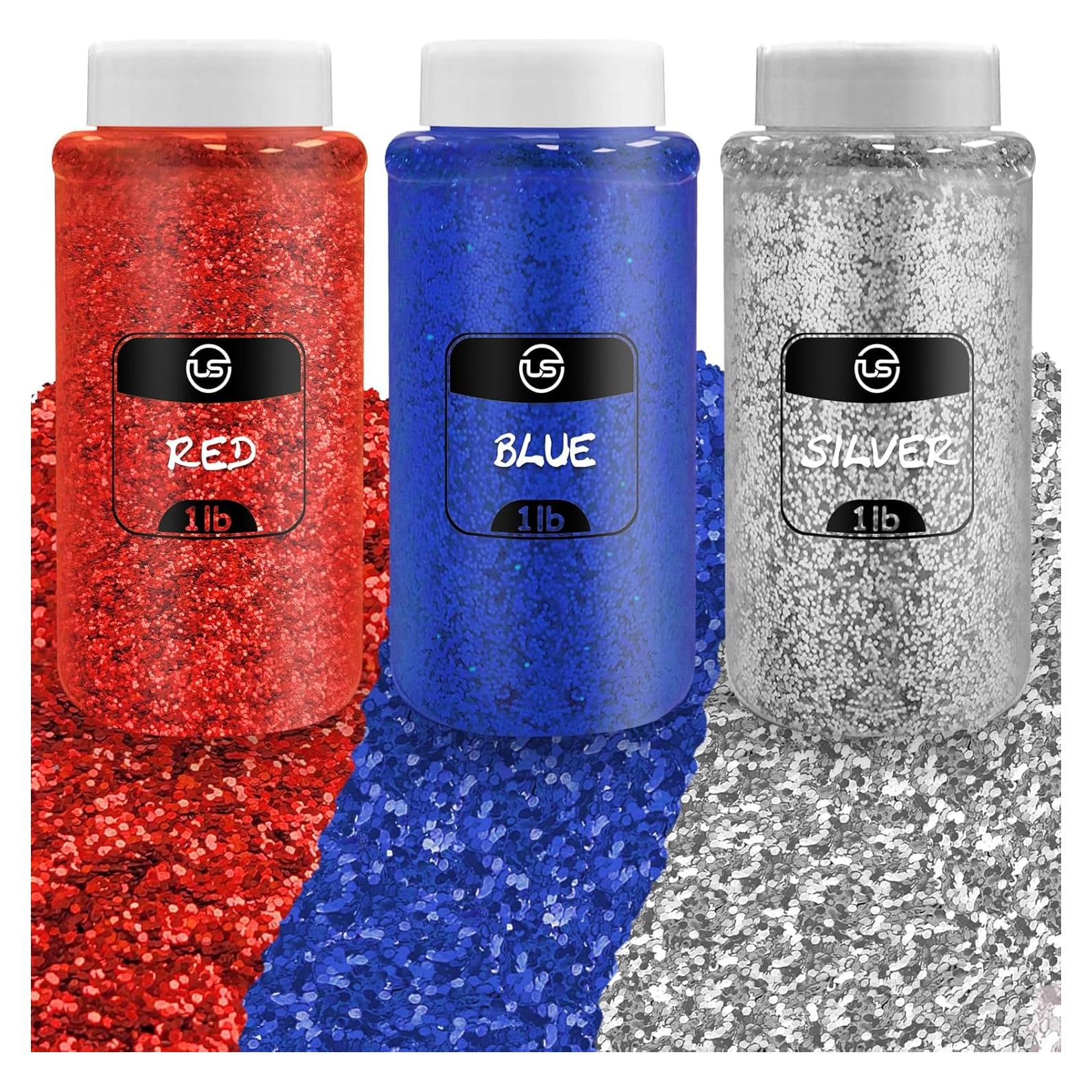 Juego de Brillantina Fina Ultimate Stationery 3 Colores 0.45 kg