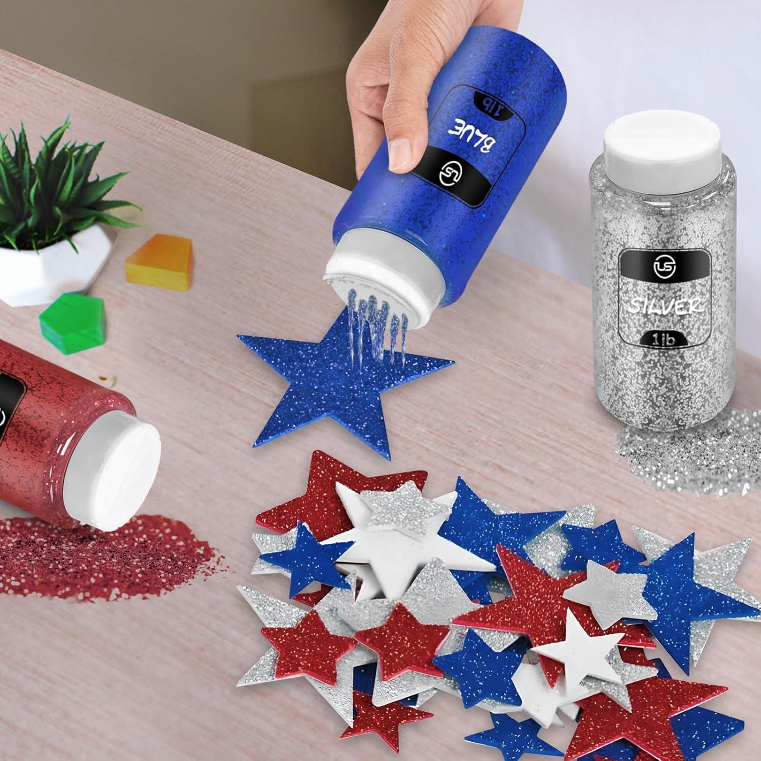 Juego de Brillantina Fina Ultimate Stationery 3 Colores 0.45 kg