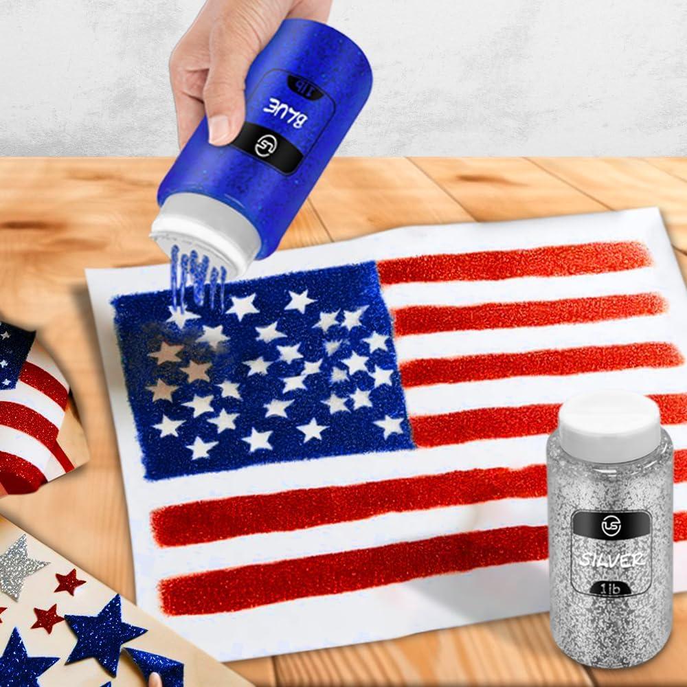 Juego de Brillantina Fina Ultimate Stationery 3 Colores 0.45 kg