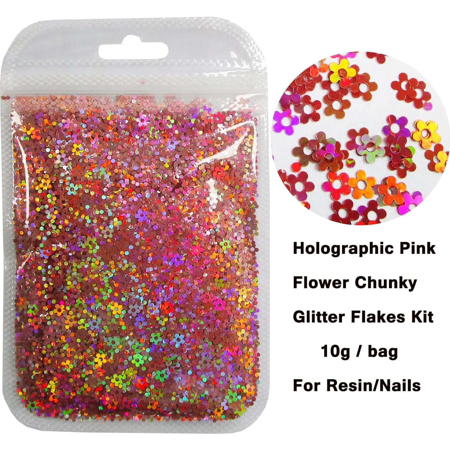 Copos de Purpurina Gruesa Holográfica LoveOurHome 80g