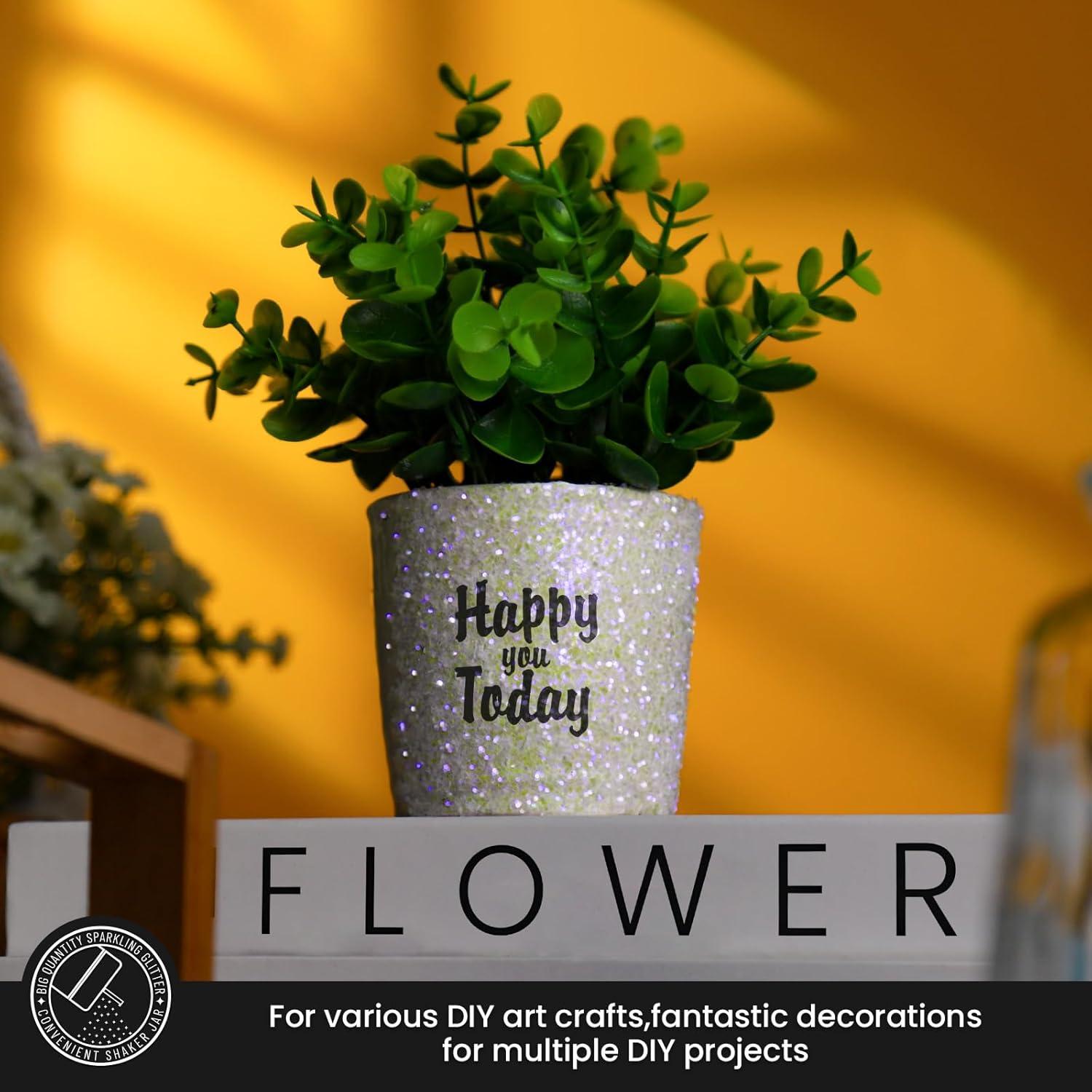 Glitter Blanco Iridiscente LEOBRO 150g para Manualidades DIY