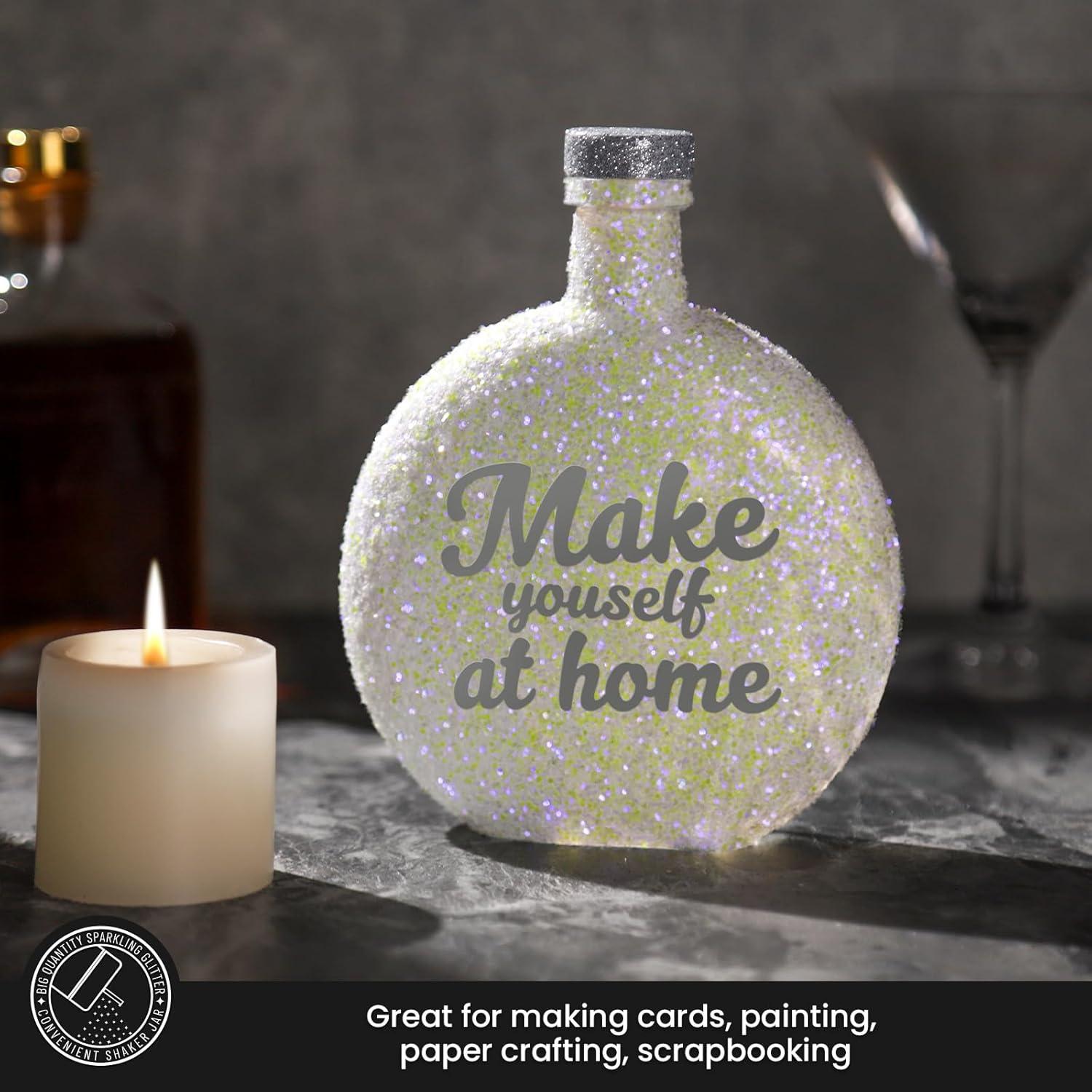 Glitter Blanco Iridiscente LEOBRO 150g para Manualidades DIY