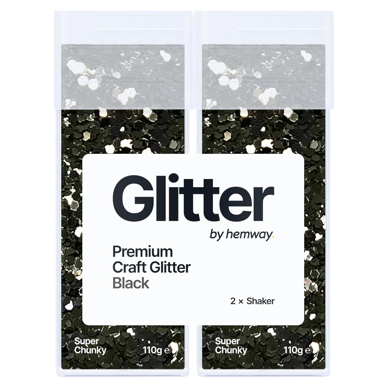 Glitter Negro Hemway Super Chunky para Manualidades 130 g