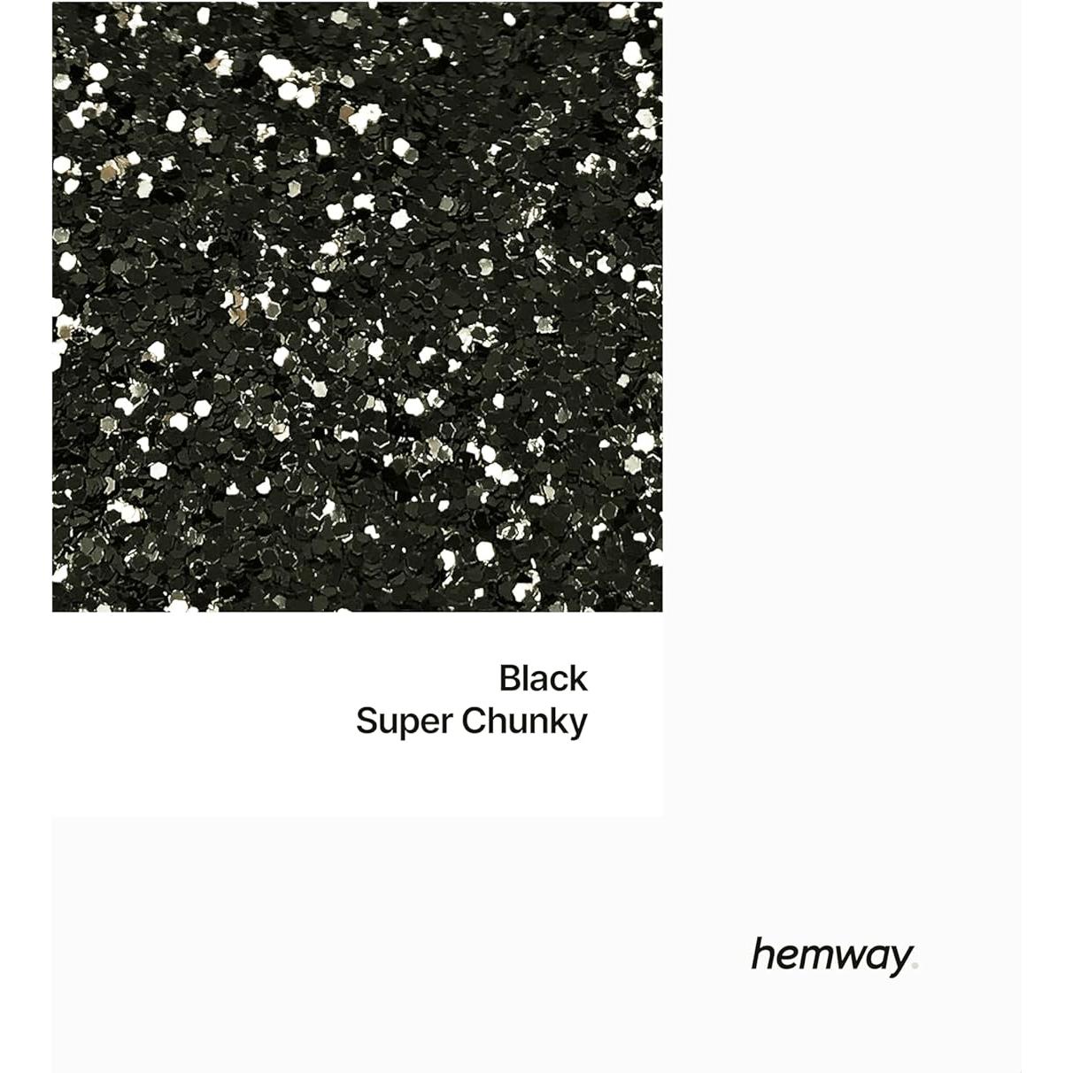 Glitter Negro Hemway Super Chunky para Manualidades 130 g