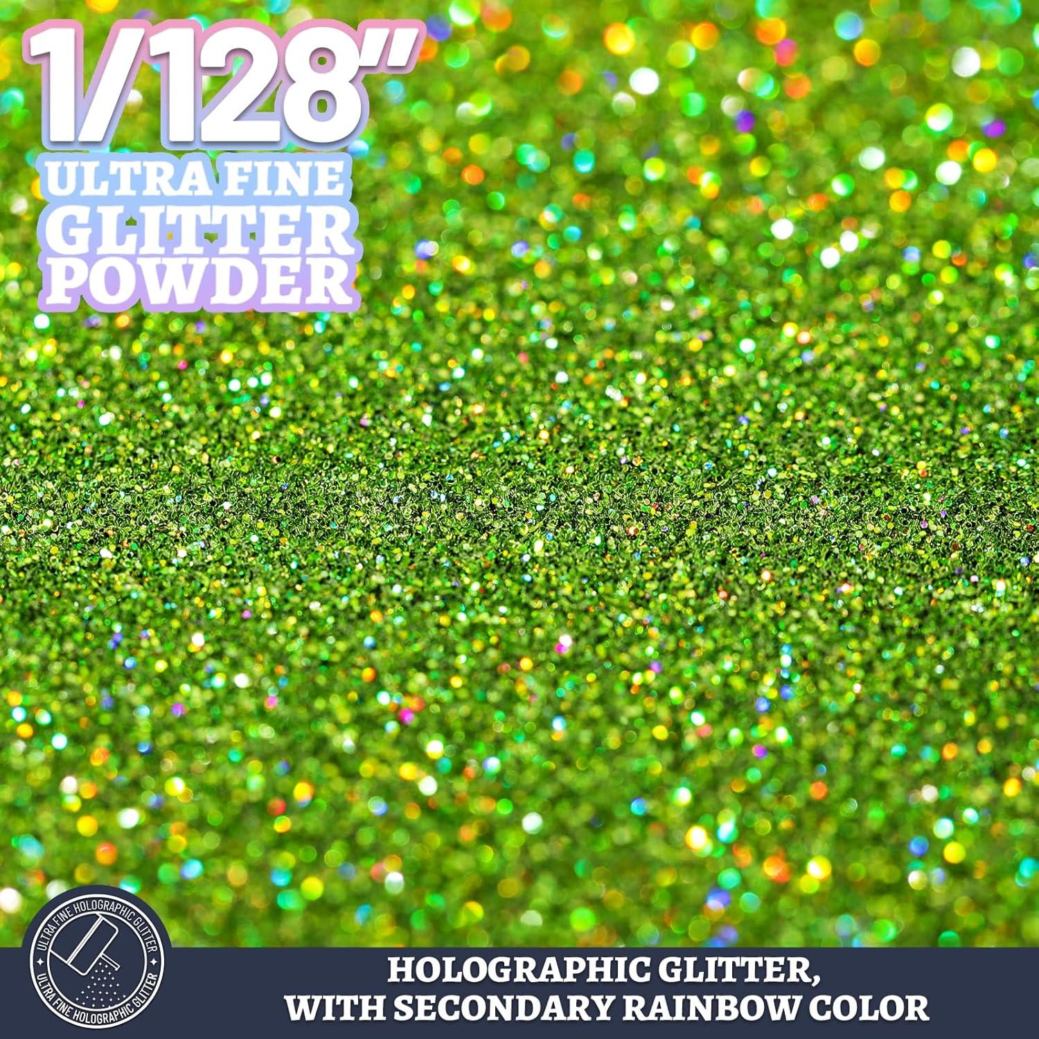 Purpurina Holográfica Verde Claro LEOBRO 180g para Manualidades