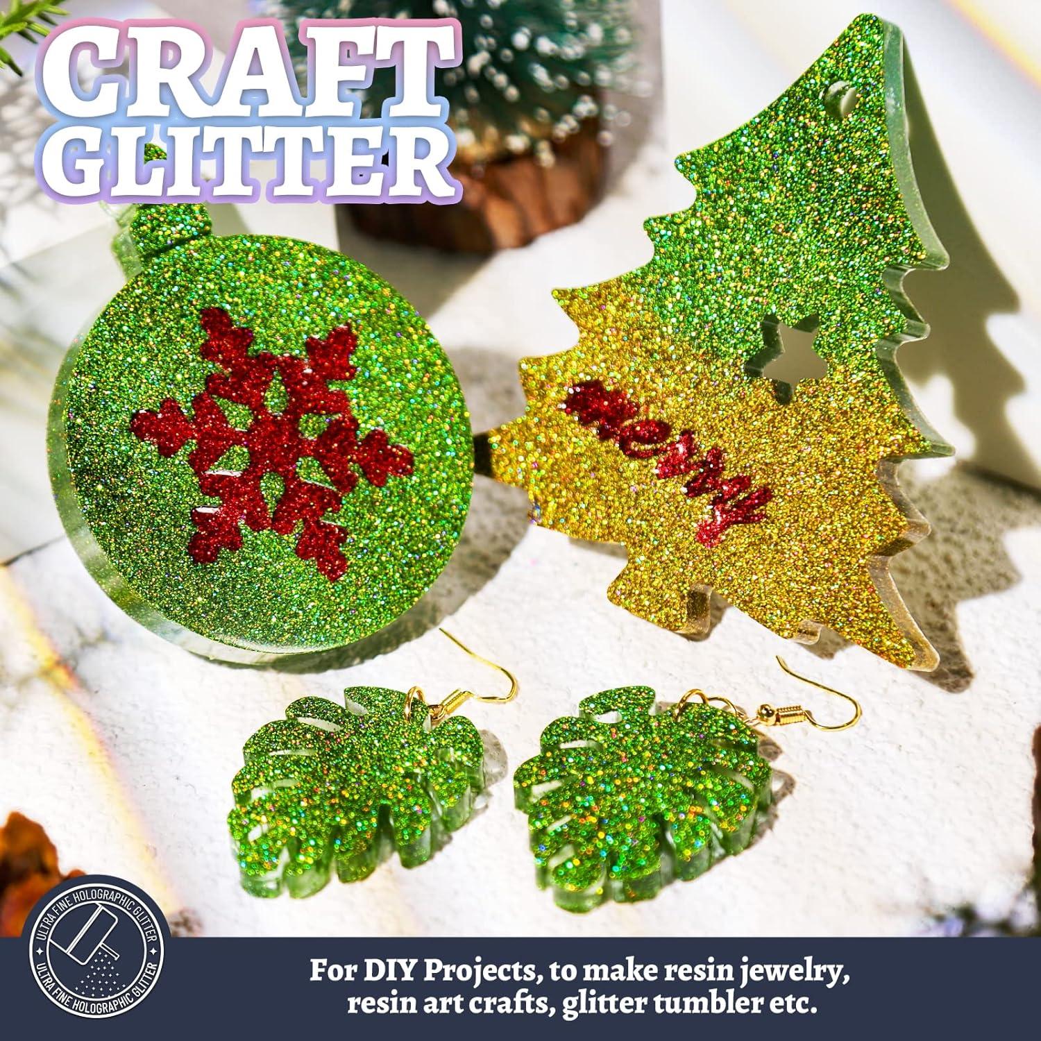 Purpurina Holográfica Verde Claro LEOBRO 180g para Manualidades