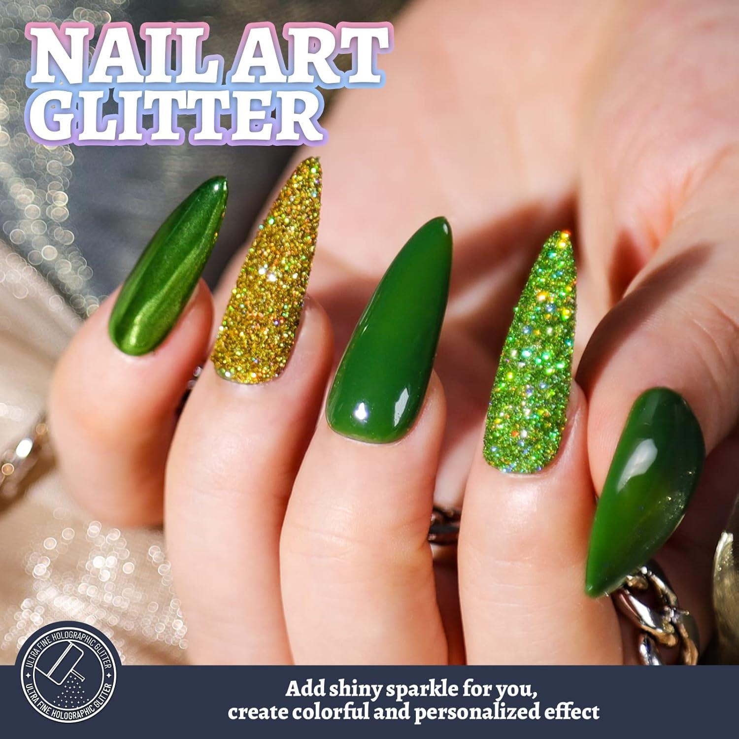 Purpurina Holográfica Verde Claro LEOBRO 180g para Manualidades