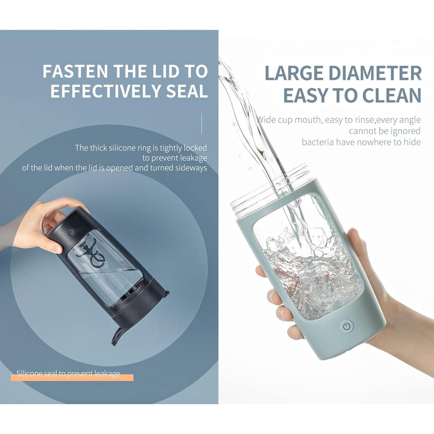 Botella Mezcladora Eléctrica DaaSiGwaa 650ml Rosa Tritan