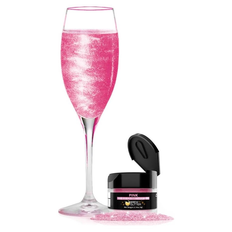 Brew Glitter Rosa Brillo Comestible 4g para Bebidas