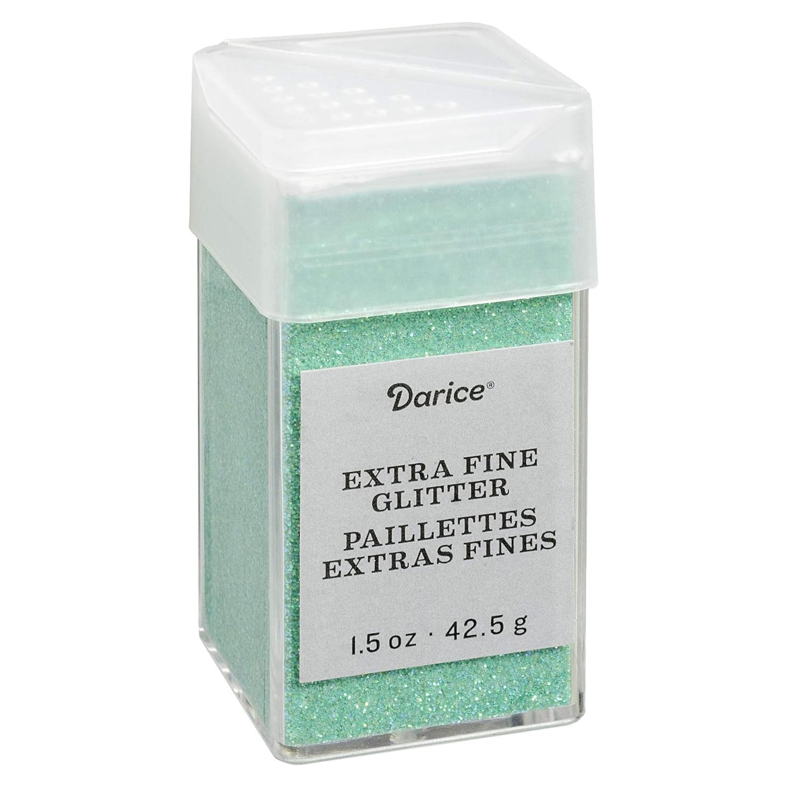 Glitter Extra Fino Verde Mar Darice 42 Gramos con Tapa