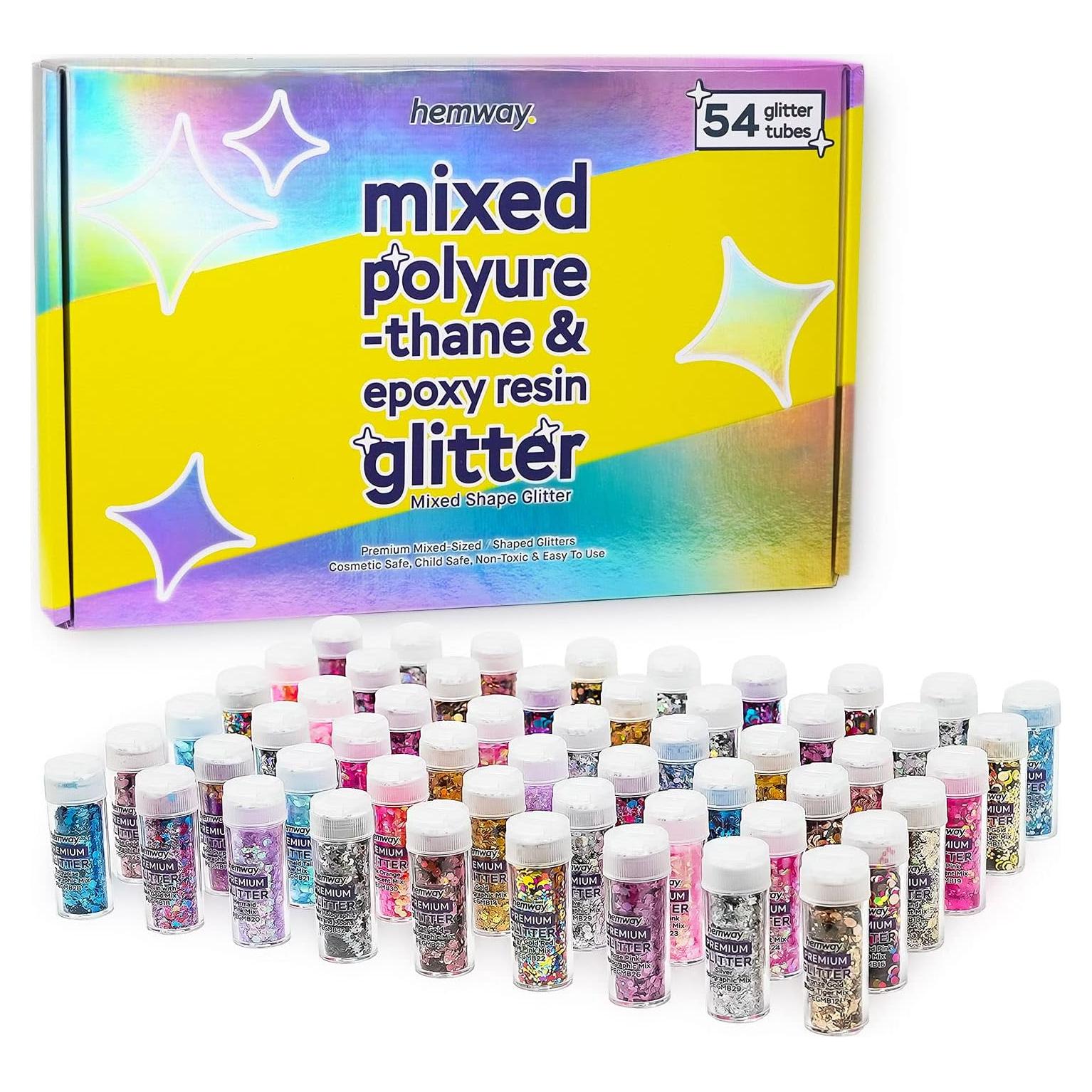 Set de 54 Brillantinas Mixtas Hemway para Manualidades