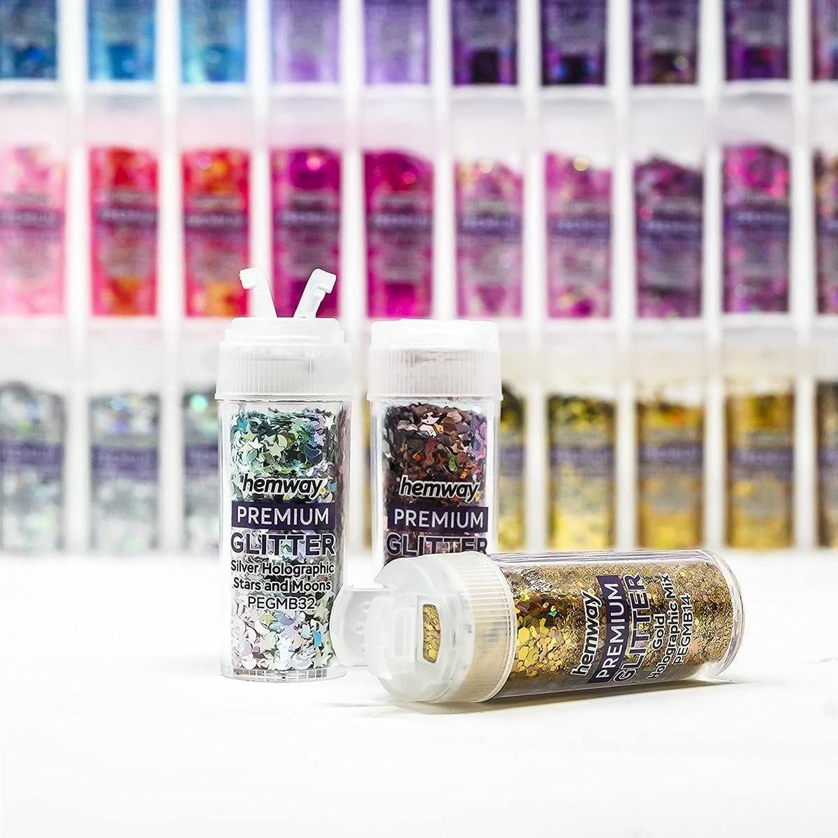Set de 54 Brillantinas Mixtas Hemway para Manualidades
