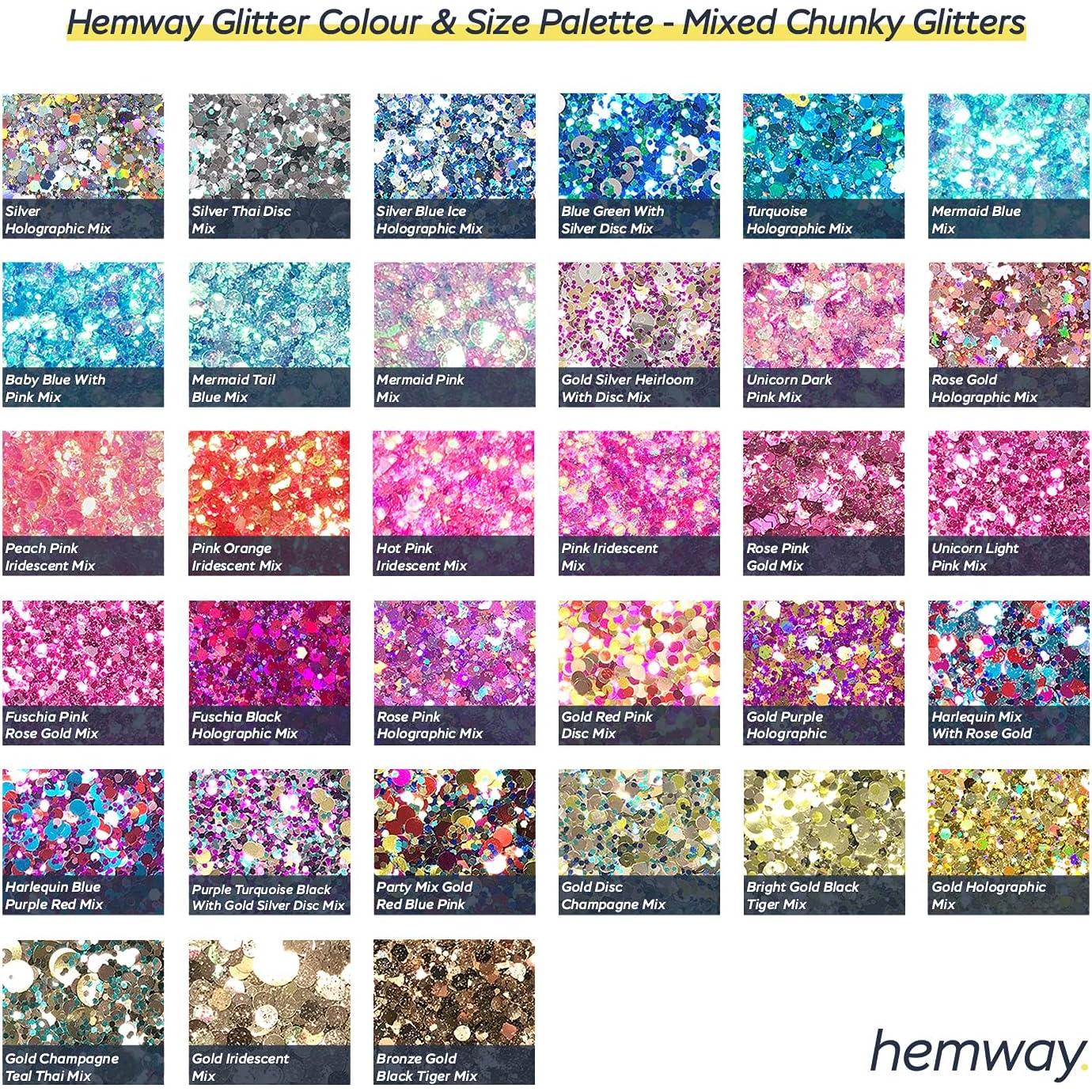 Set de 54 Brillantinas Mixtas Hemway para Manualidades