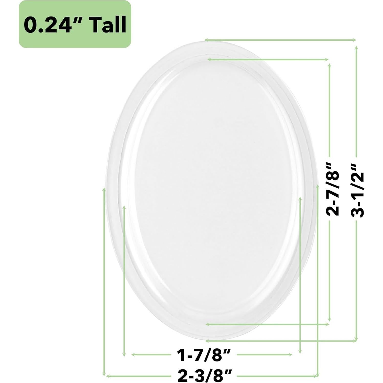 Cubiertas Shaker Transparentes 3D Briartw 20 Pcs 8.89 cm