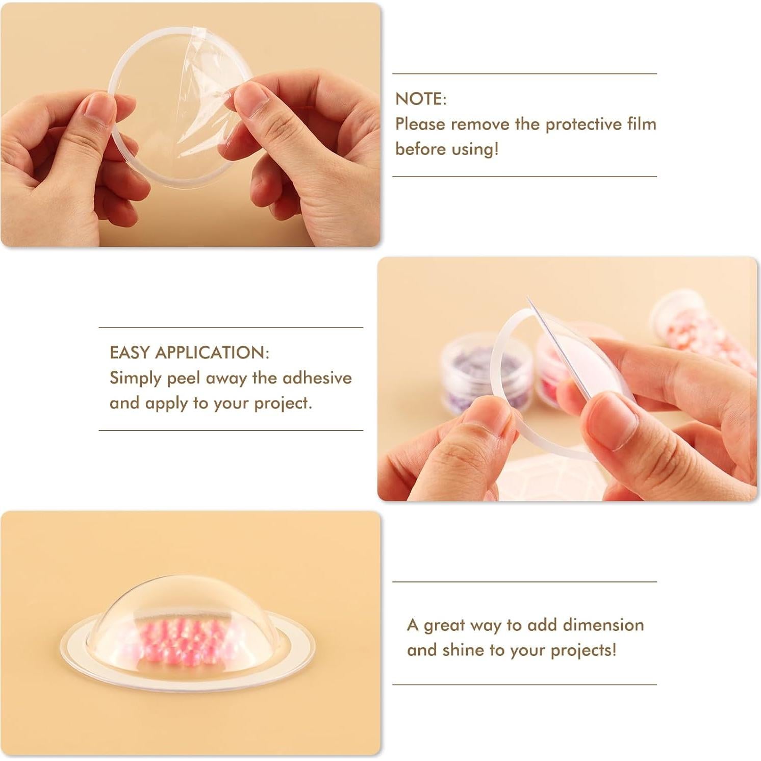 Cubiertas Shaker Transparentes 3D Briartw 20 Pcs 8.89 cm