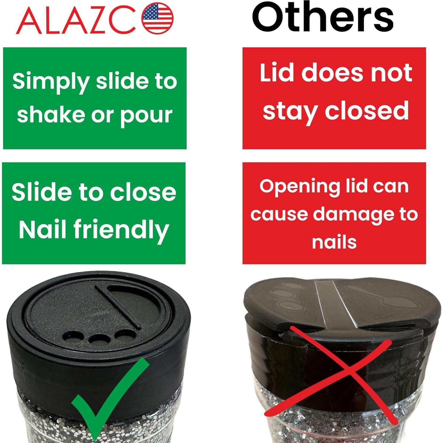 Glitter Plateado Hexagonal ALAZCO 226 Gramos para Manualidades