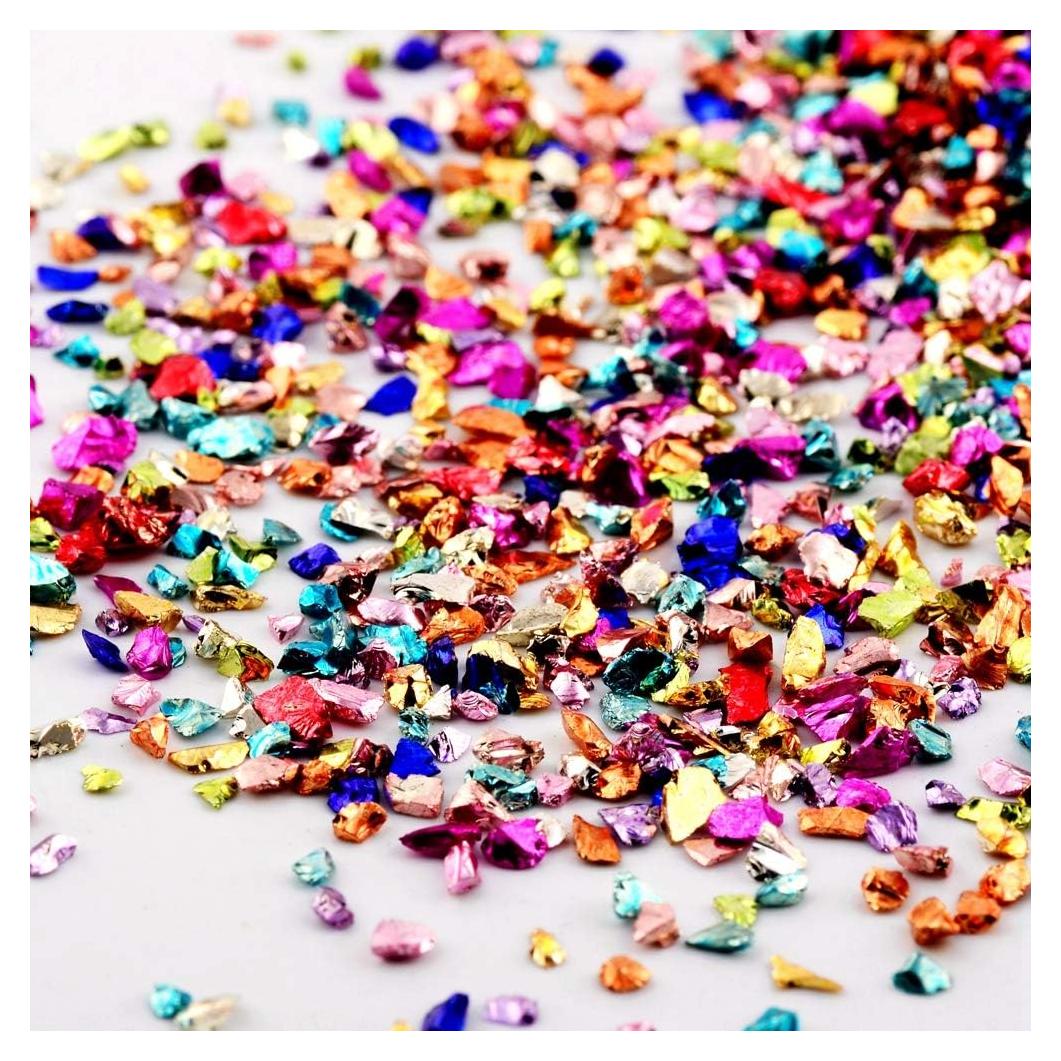 Chips de Vidrio Triturado Cmidy Multicolor 100g 2-4mm Manualidades