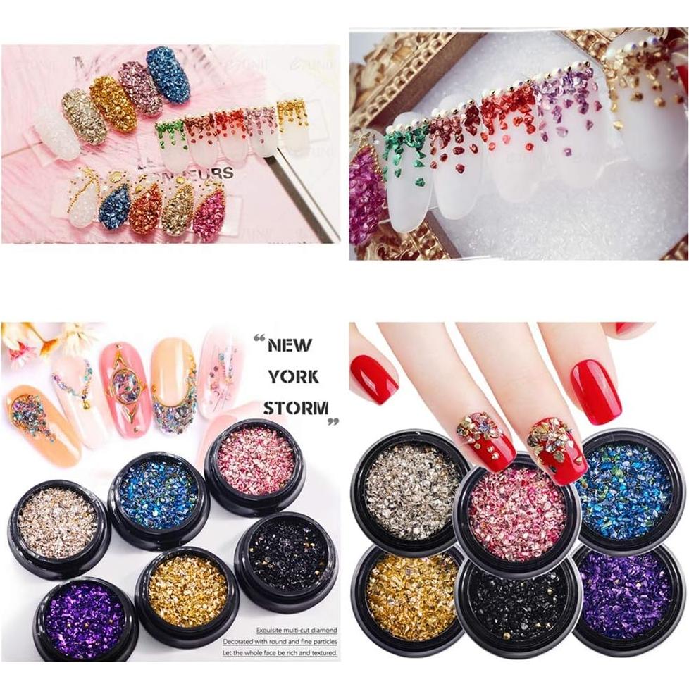 Chips de Vidrio Triturado Cmidy Multicolor 100g 2-4mm Manualidades