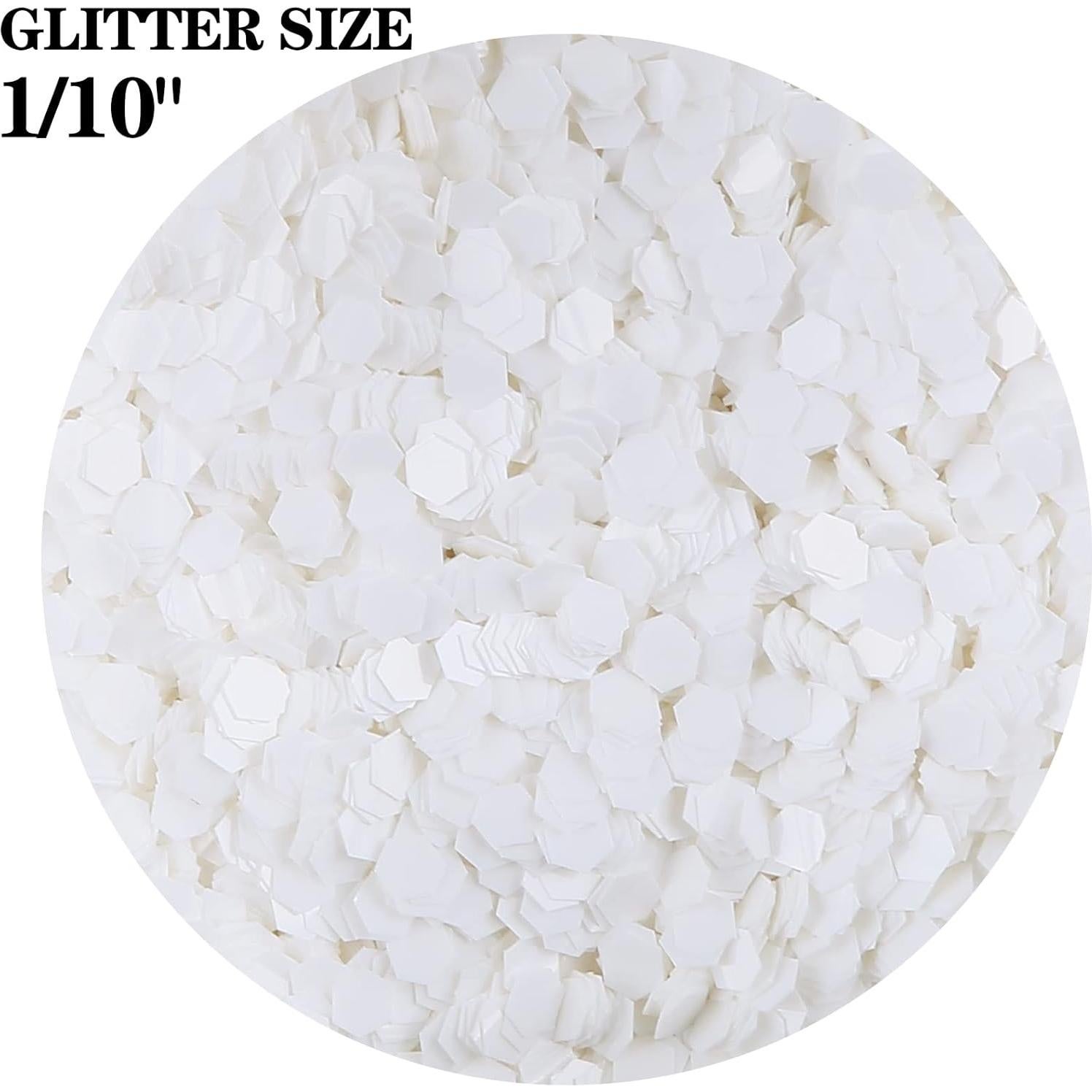 Purpurina Chunky Blanca 113g TORC para Manualidades y Maquillaje