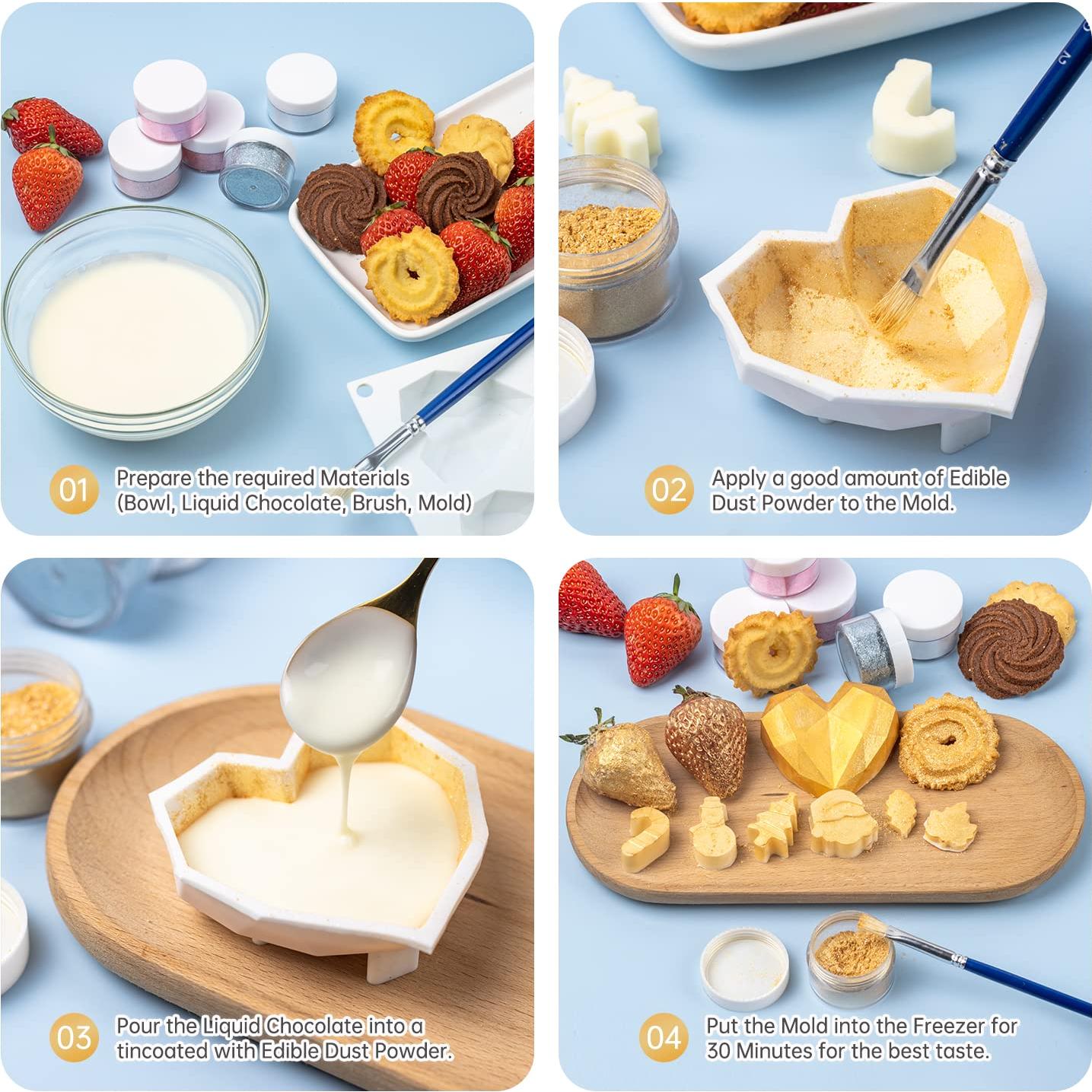 Glitter Comestible Púrpura Lavanda Sujoygar 4g Grado Alimenticio