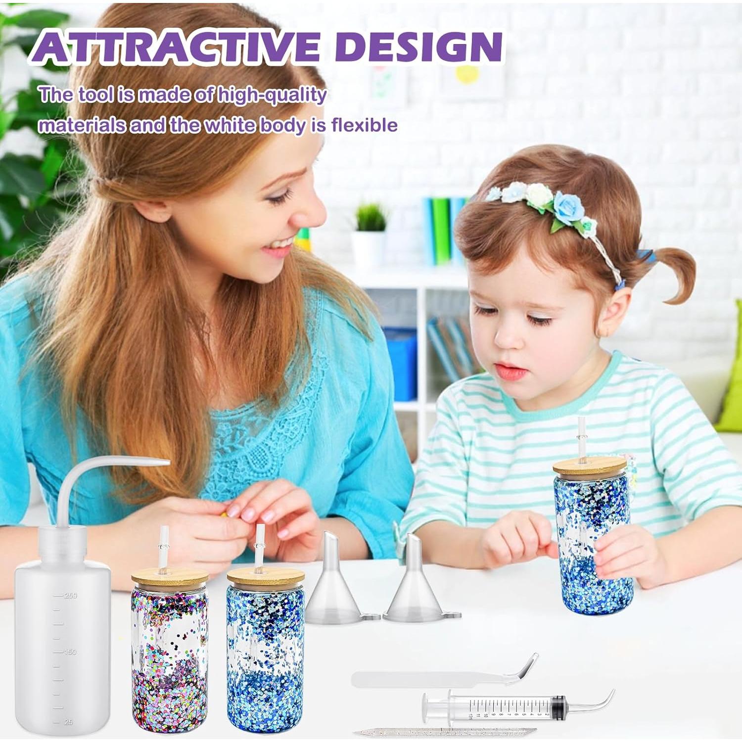 Kit de Suministros para Tazas de Globo de Nieve 12 Piezas CIYOJA