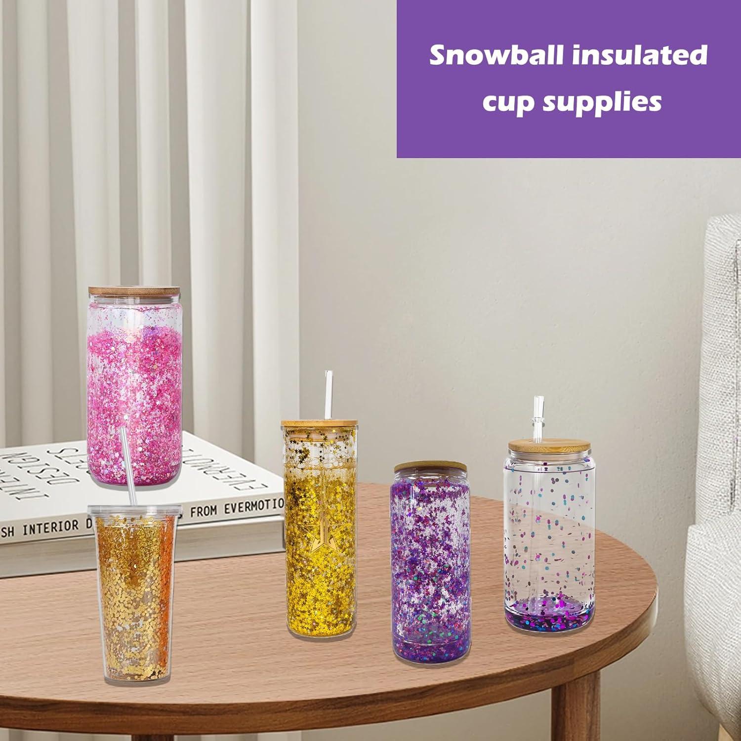 Kit de Suministros para Tazas de Globo de Nieve 12 Piezas CIYOJA